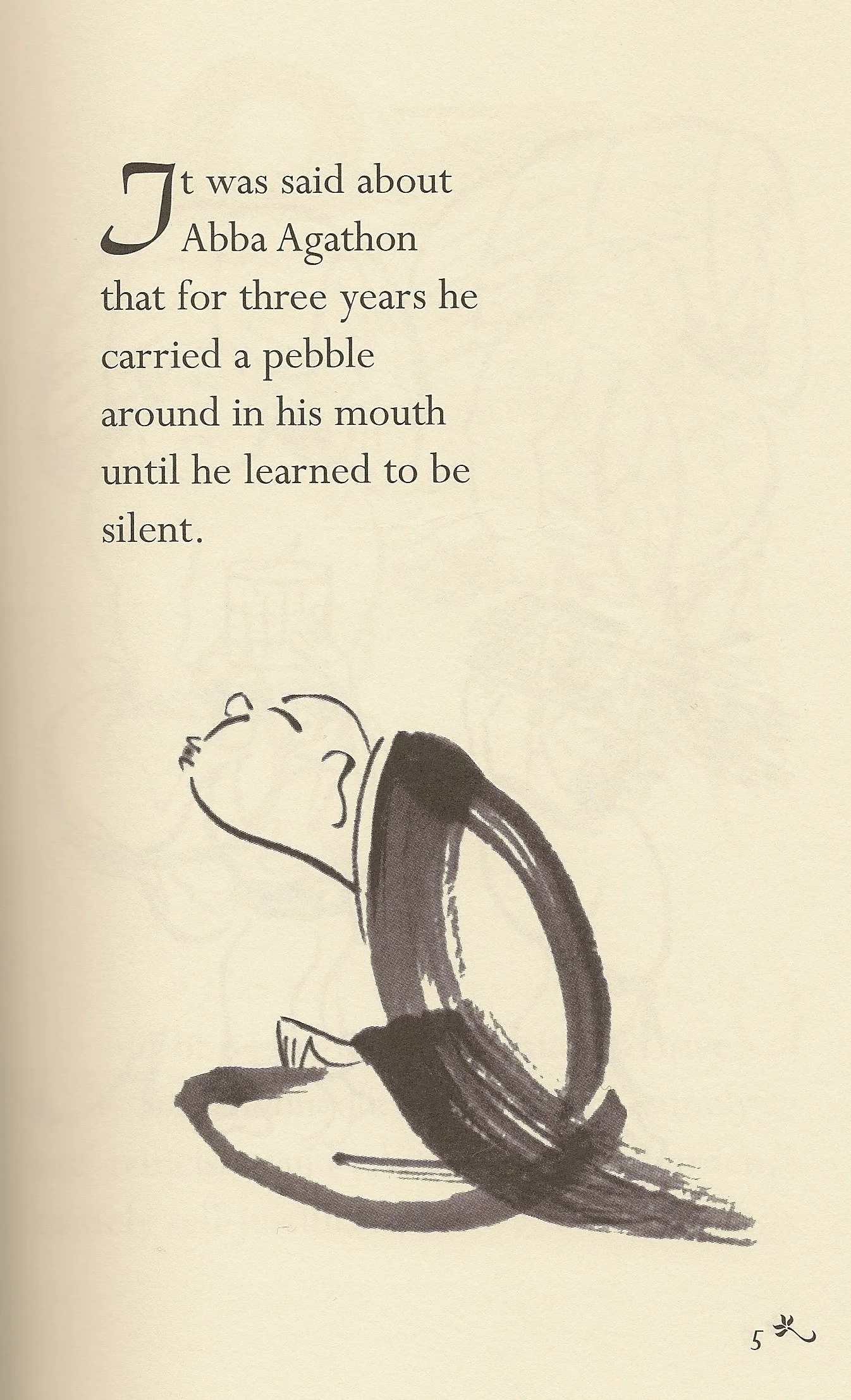 This page is from a book on Christian monastics, Desert Wisdom, Sayings from the Desert Fathers