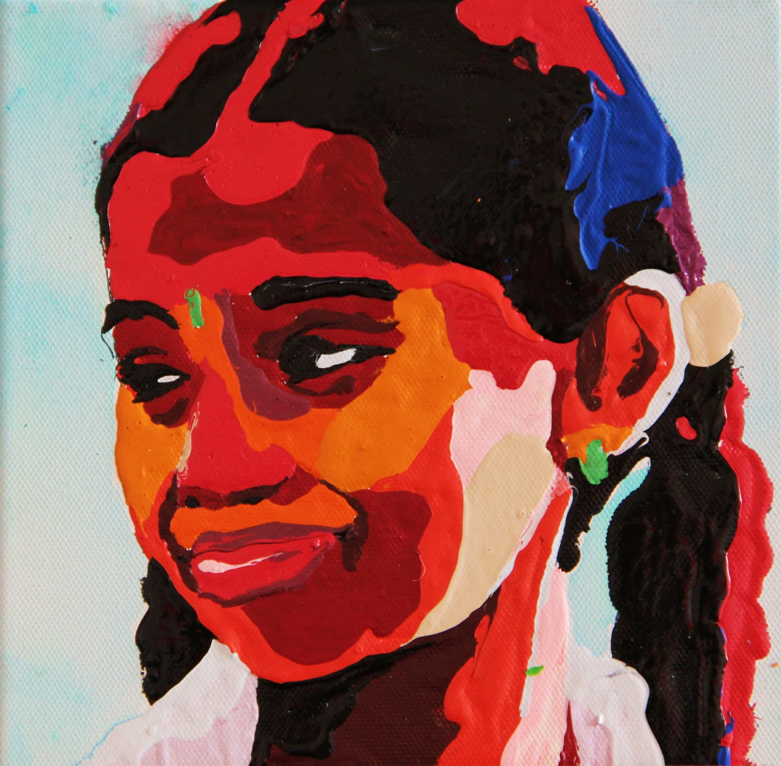 acrylique sur toile, 20x20 cm toile numéro 376