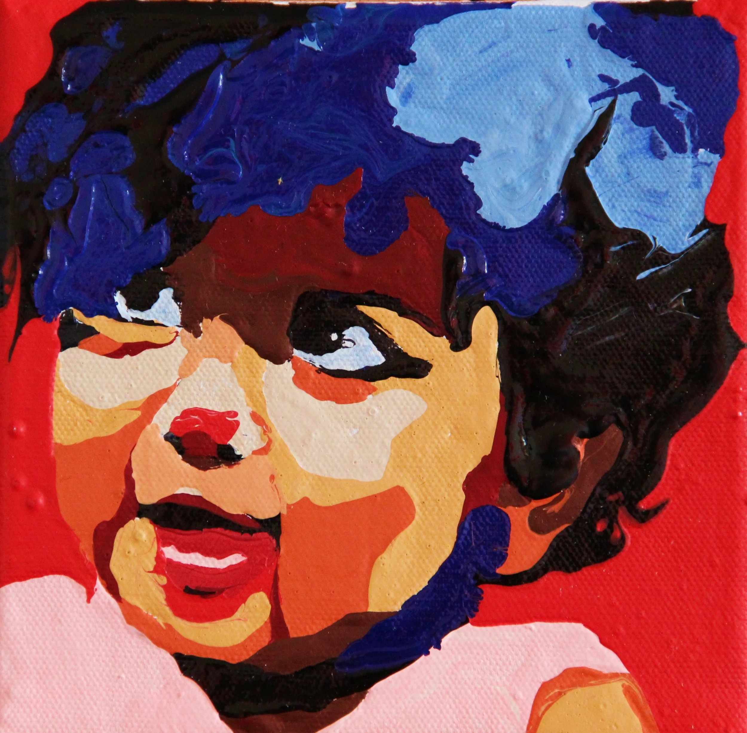 acrylique sur toile, 15x15 cm toile numéro 370