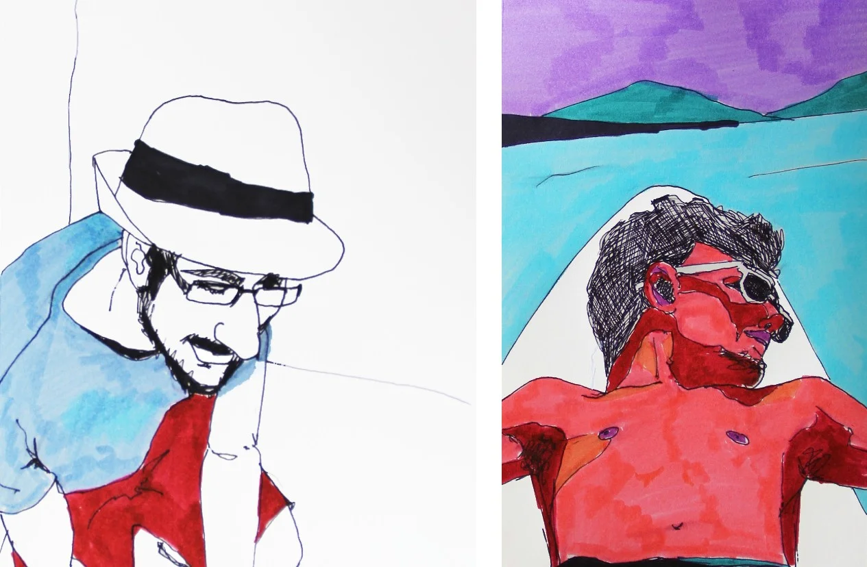 stylo et feutre - carnet 19x14 cm - papier 90g
