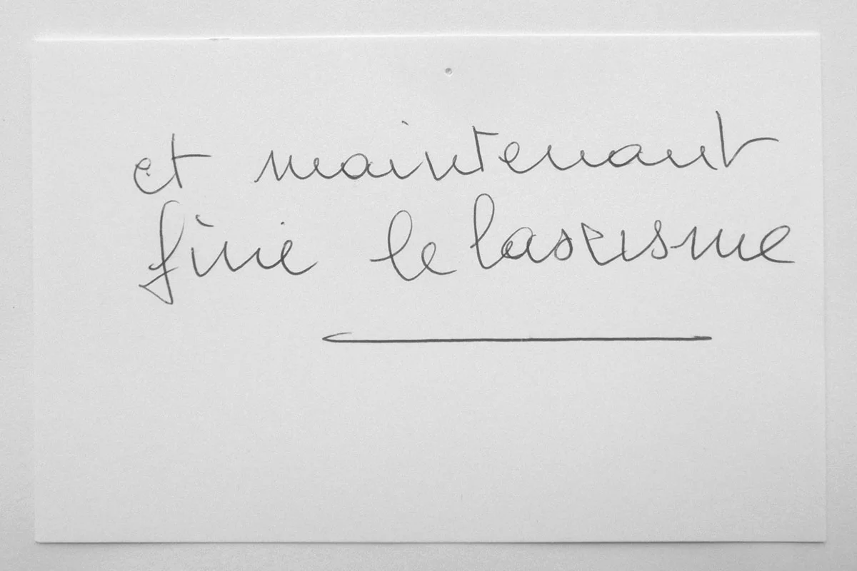 réponse donnée par un visiteur à la question "Et maintenant?" novembre 2015 - MacParis
