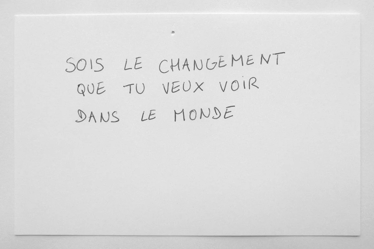 réponse donnée par un visiteur à la question "Et maintenant?" novembre 2015 - MacParis