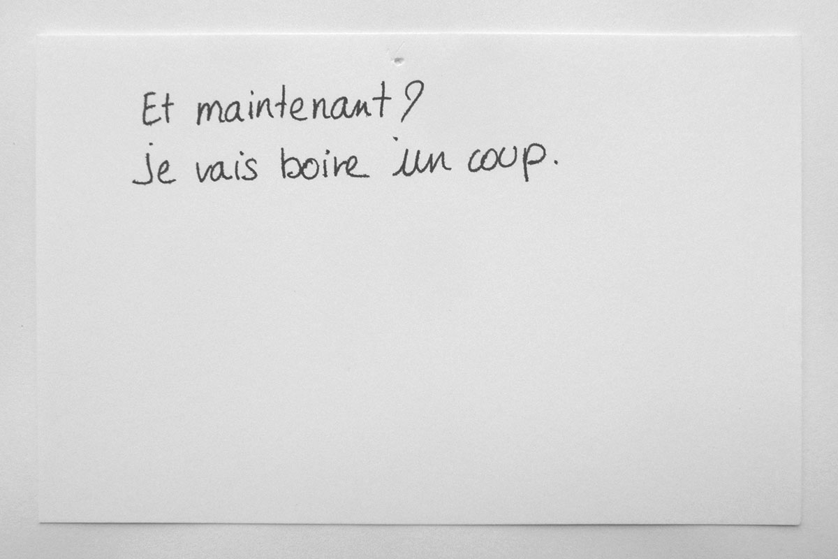  réponse donnée par un visiteur à la question "Et maintenant?"  novembre 2015 - MacParis 