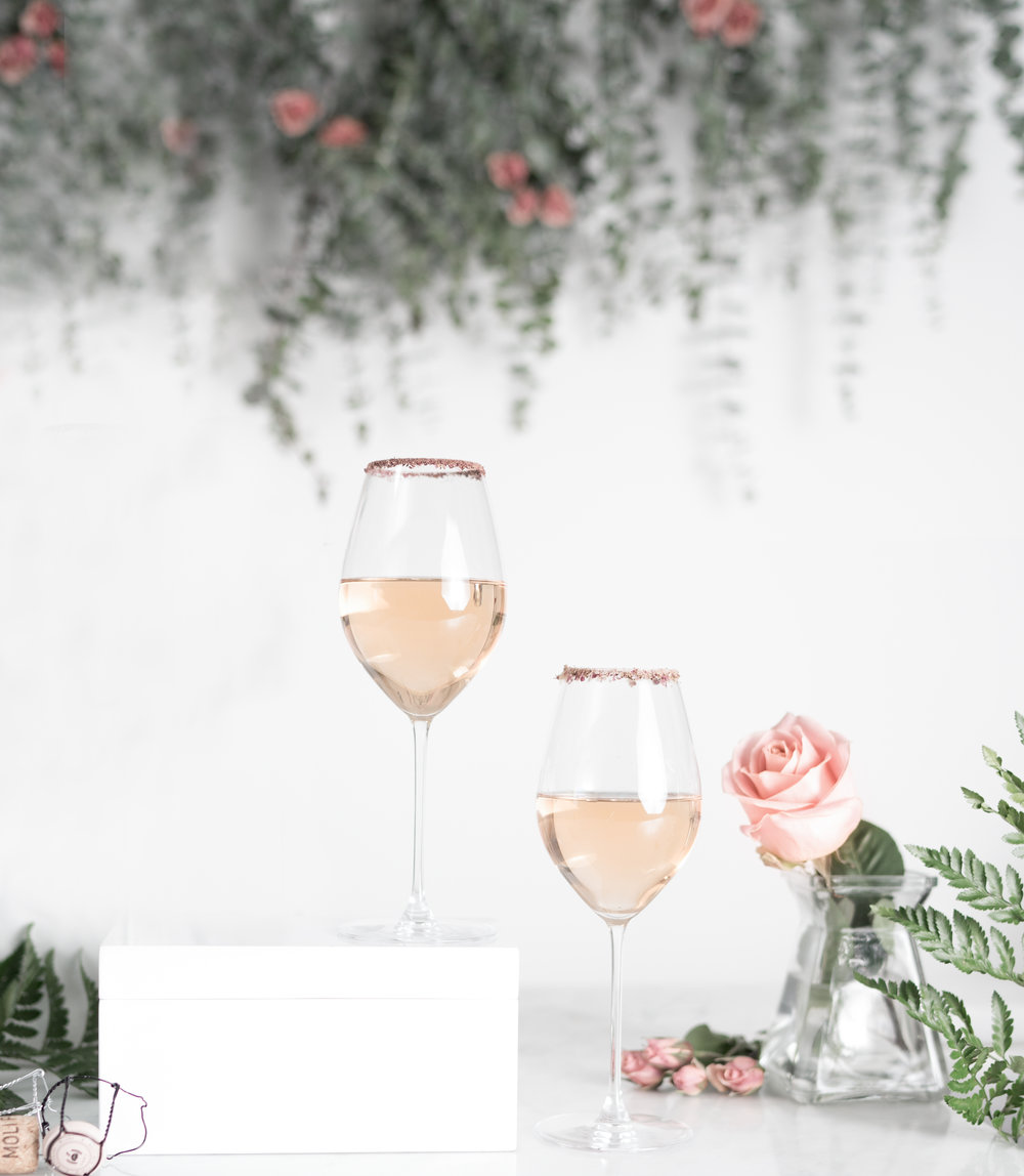 champagne rose cocktail riedel