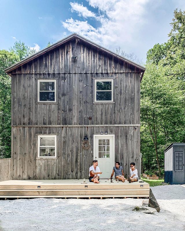 So surreal seeing our little cottage  featured on @airbnb the other week (see our stories). We&rsquo;ve been spending more time here at our upstate retreat @barndeimona doing exactly what you see here: relaxing with friends. Rather than writing and g