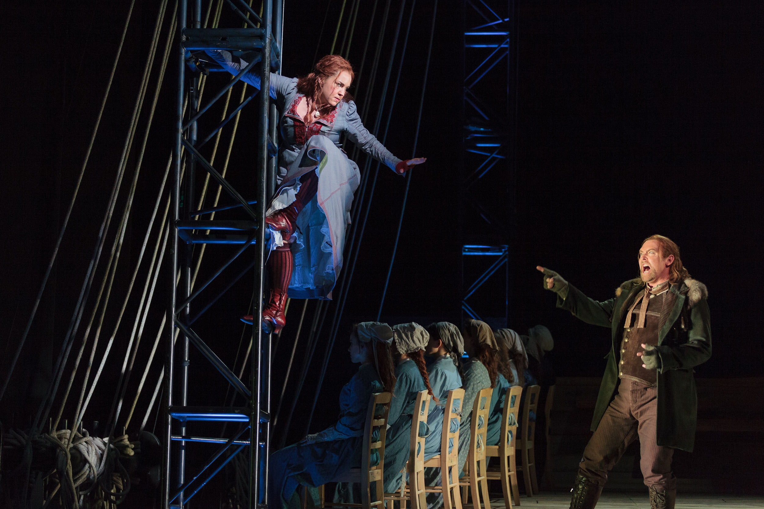  Melody Moore as Senta and Jay Hunter Morris as Erik in The Glimmerglass Festival's 2013 production of Wagner's  The Flying Dutchman.  