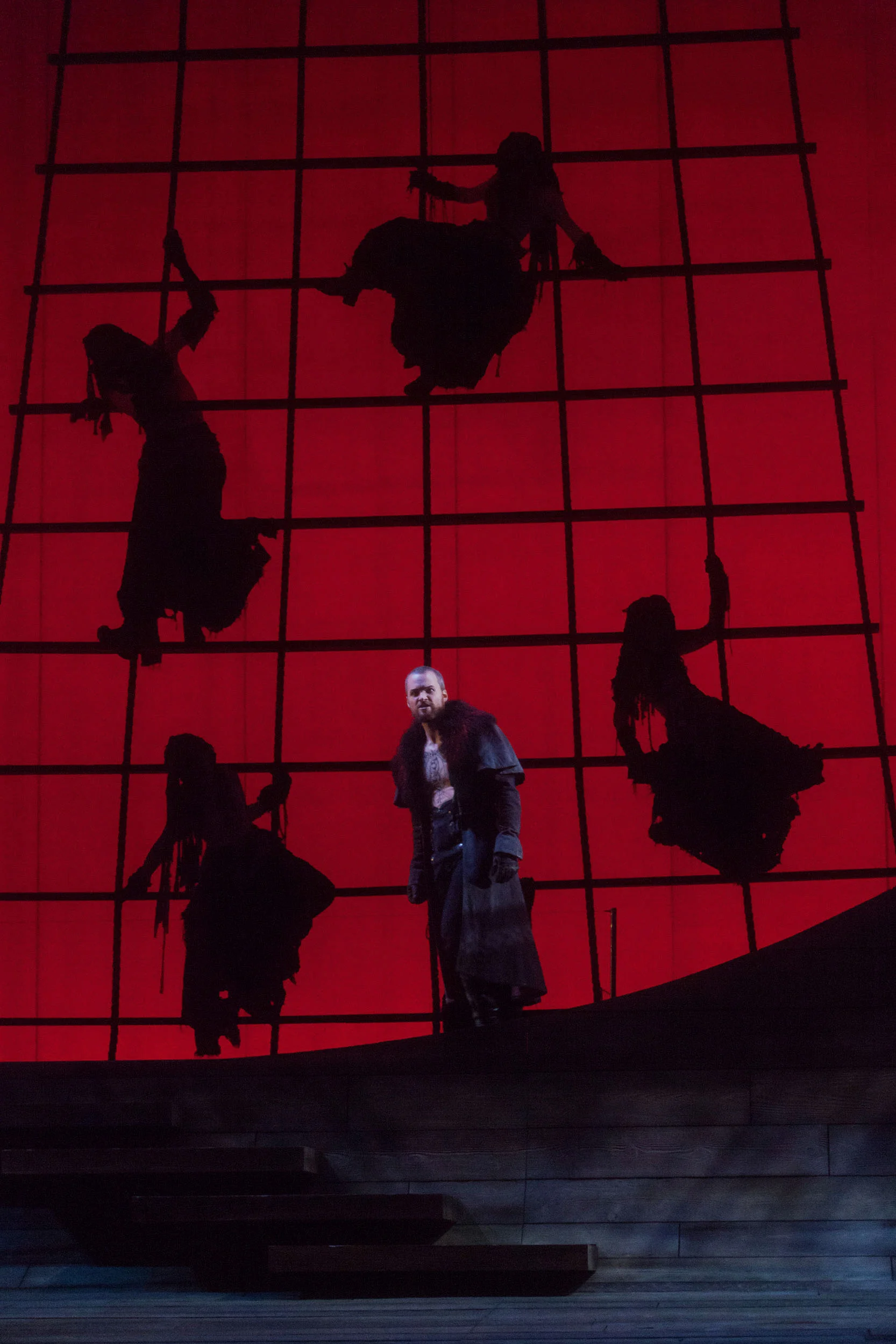 Ryan McKinny as the Dutchman in The Glimmerglass Festival's 2013 production of The Flying Dutchman .