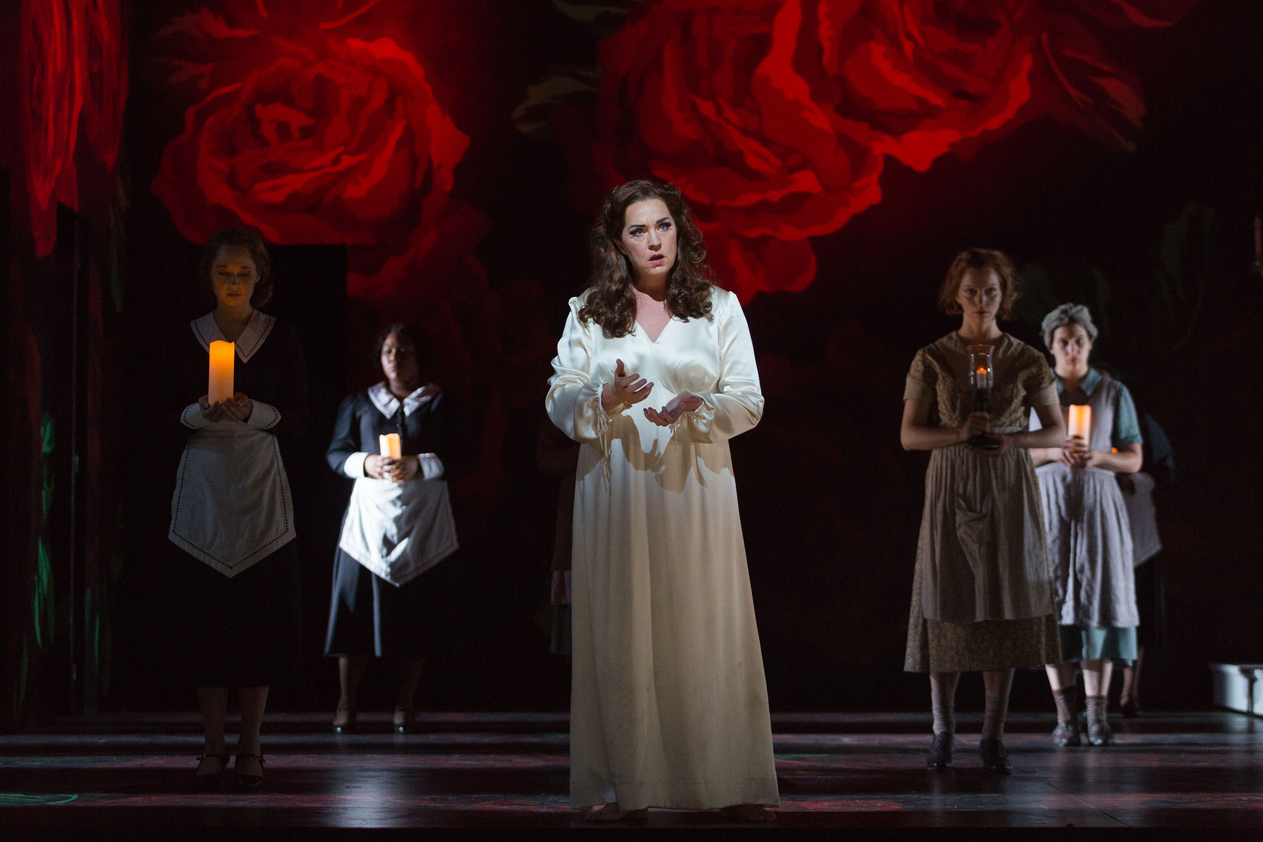  Melody Moore as Lady Macbeth in The Glimmerglass Festival's 2015 production of  Macbeth . 