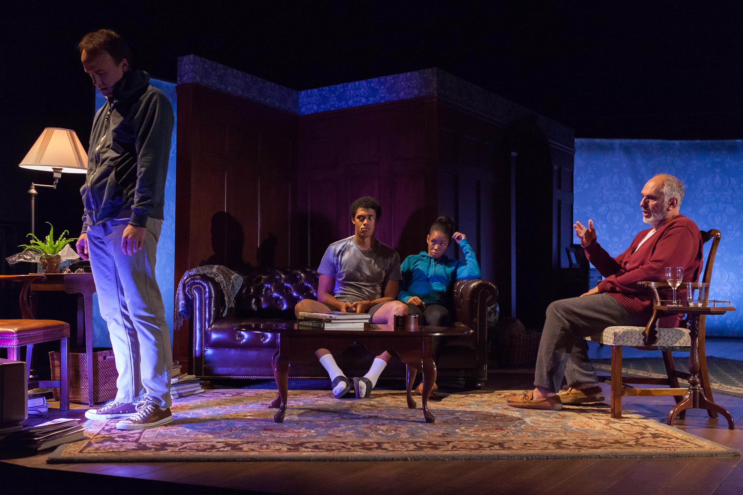  The MCC Theater production of  Don't Go Gentle .&nbsp;(Left to right) David Wilson Barnes,&nbsp;Maxx Brawer, Angela Lewis, and Michael Cristofer.&nbsp;Photographed for The New York Times. 