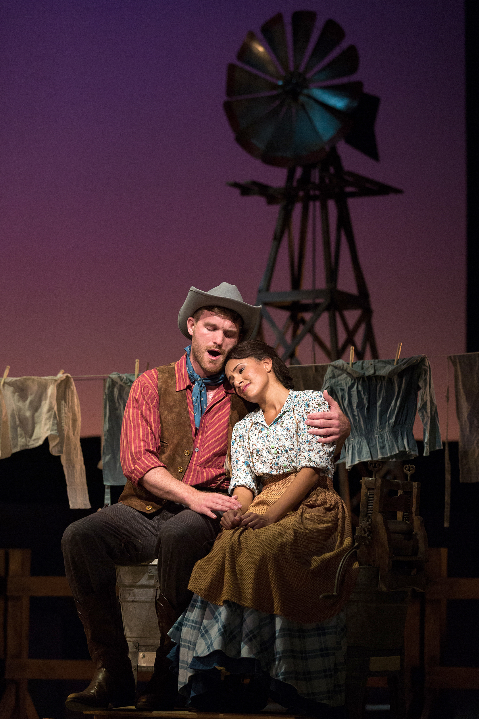  Jarrett Ott as Curly and Vancessa Becerra as Laurey in The Glimmerglass Festival's 2017 production of Rodgers and Hammerstein's  Oklahoma!  