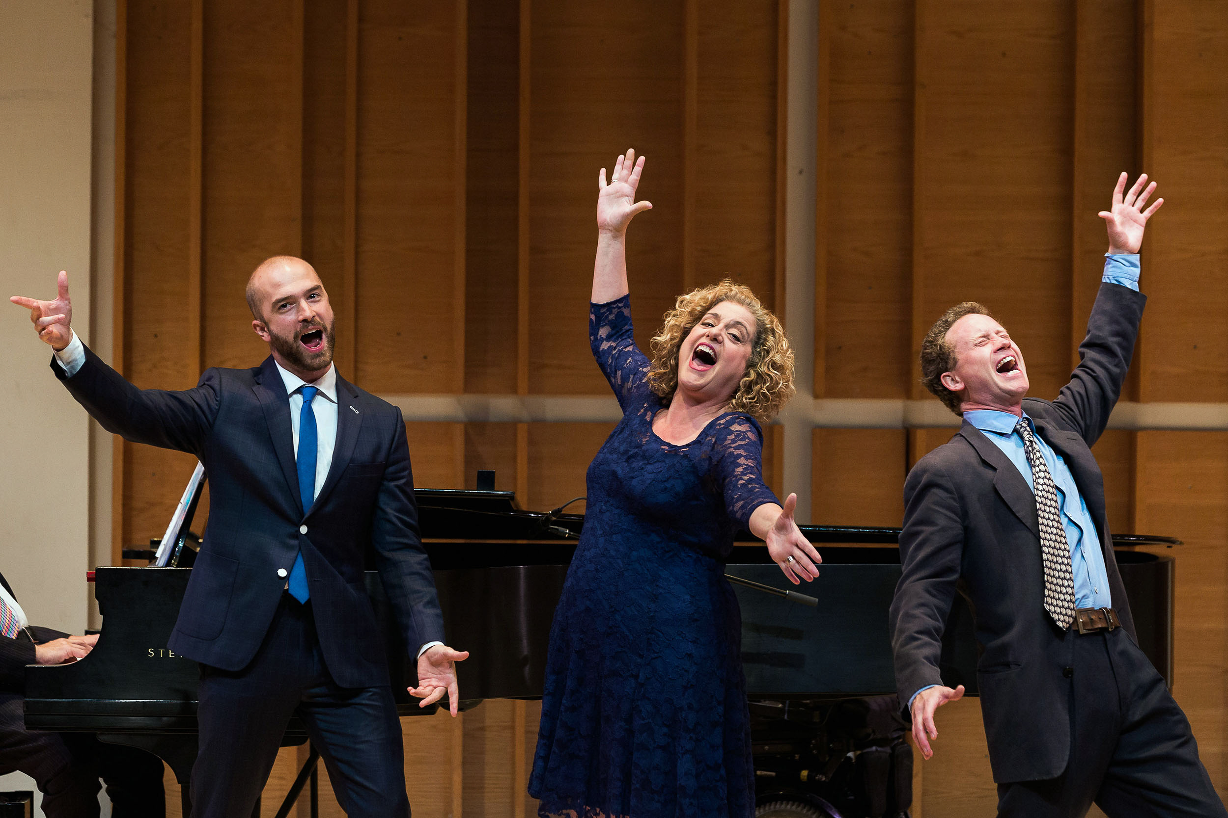  John Brancy, Mary Testa, and Hal Cazalet in New York Festival of Song’s  Rodgers, Rodgers &amp; Guettel . 