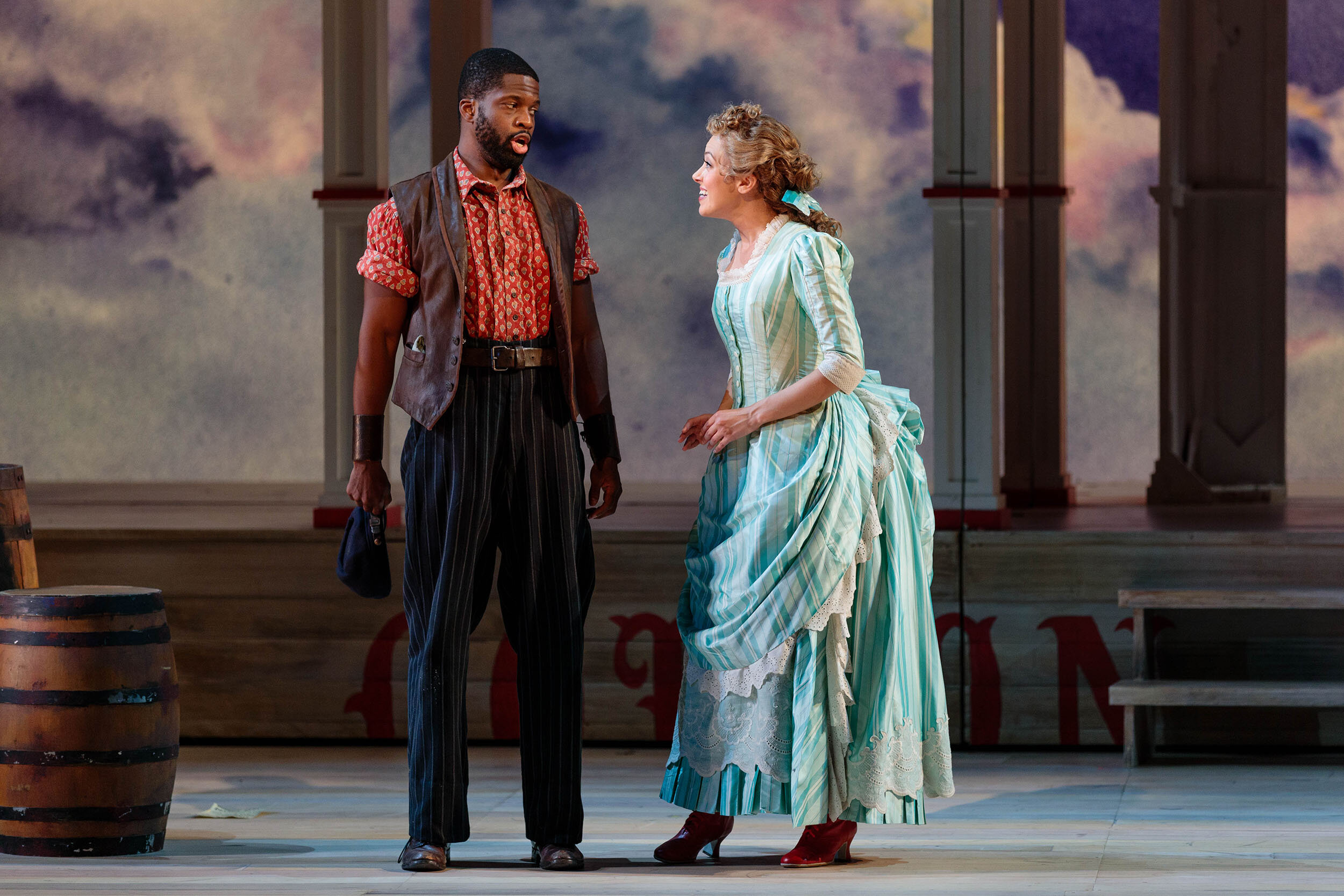  Justin Hopkins as Joe and Lauren Snouffer as Magnolia Hawks in The Glimmerglass Festival’s 2019 production of  Show Boat . 