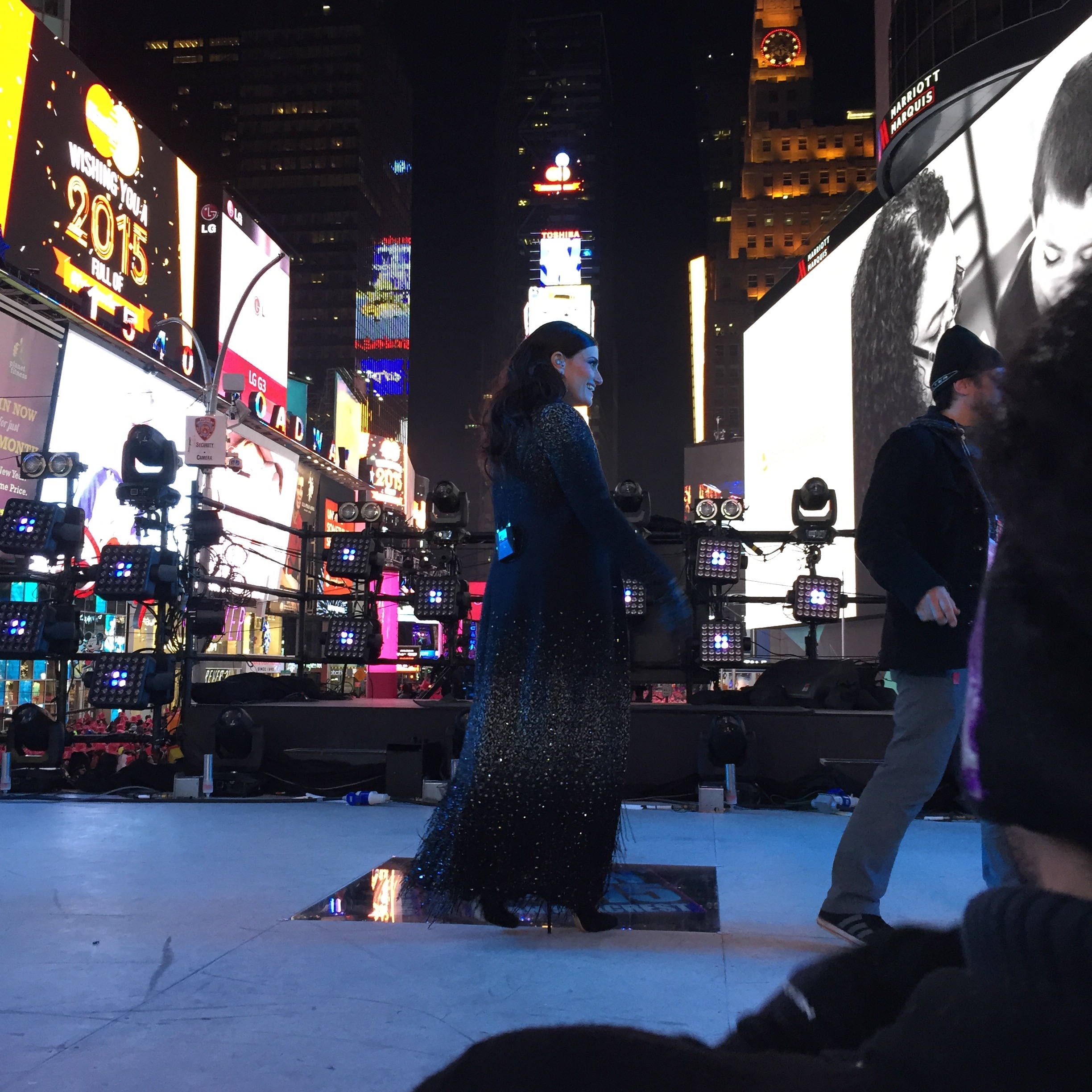 Idina Menzel in Times Square
