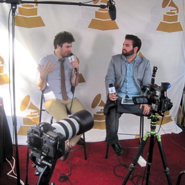 Joey interviewing Michael Angelekos of Passion Pit live for the GRAMMYs at Austin City Limits