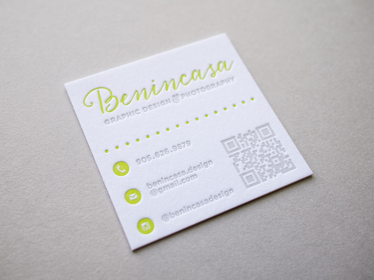 Benincasa Letterpress Business Card