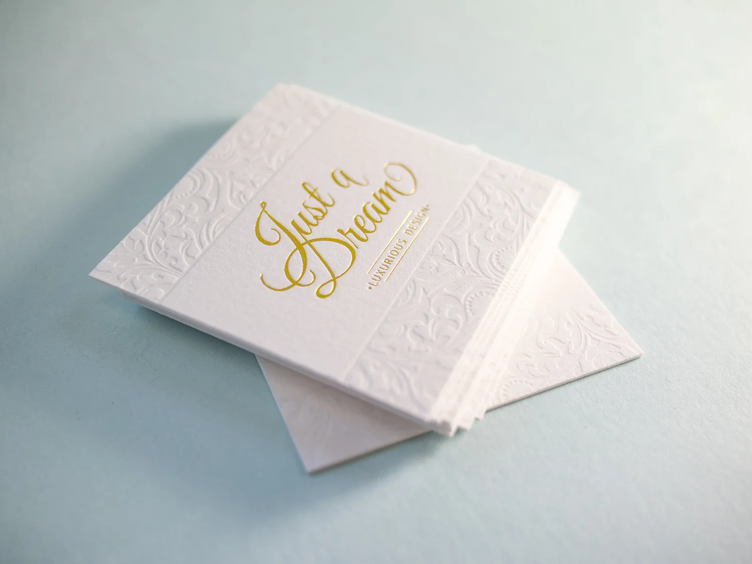 Blind Letterpress and Gold Foil