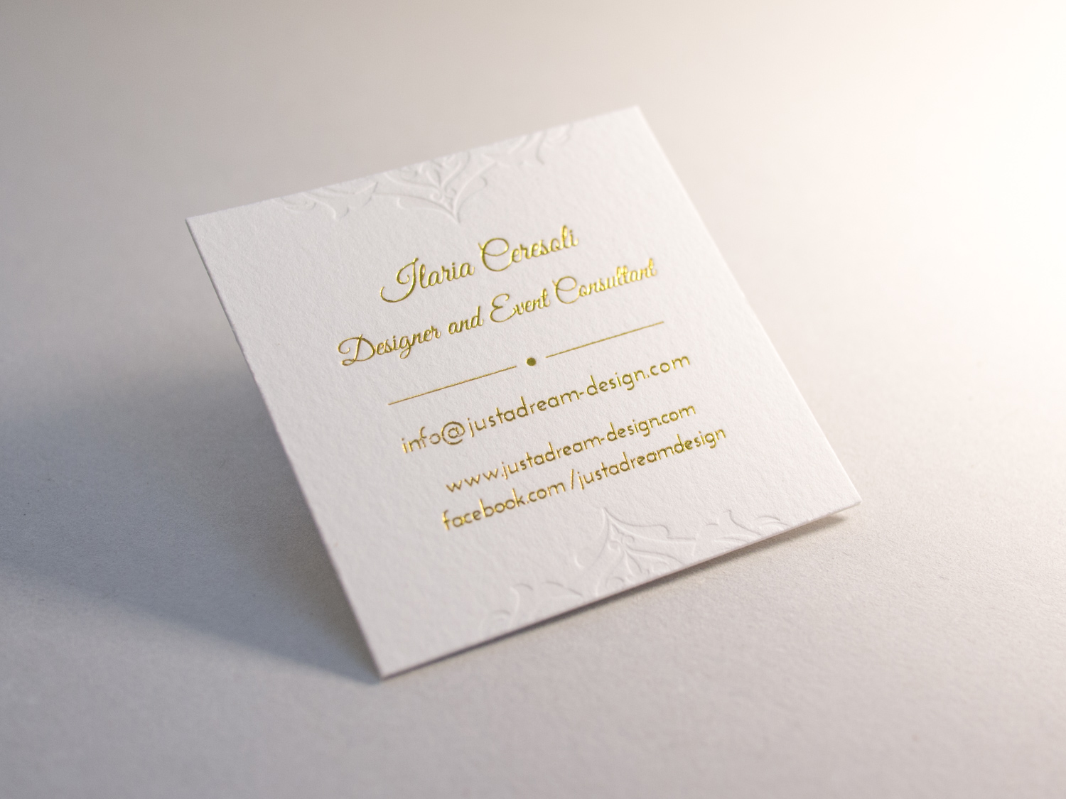 Blind Letterpress and Gold Foil