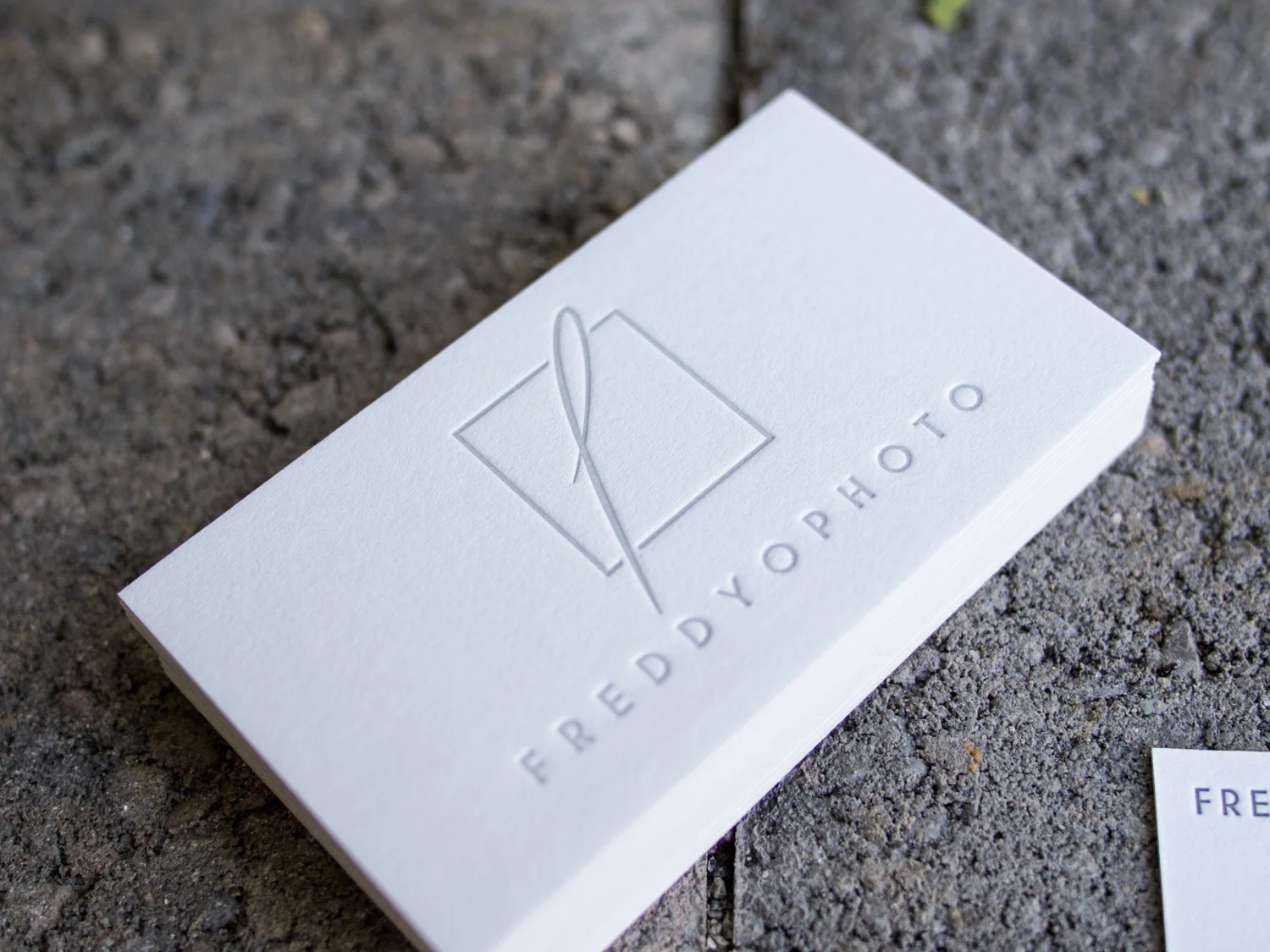 Gray Letterpress Business Card