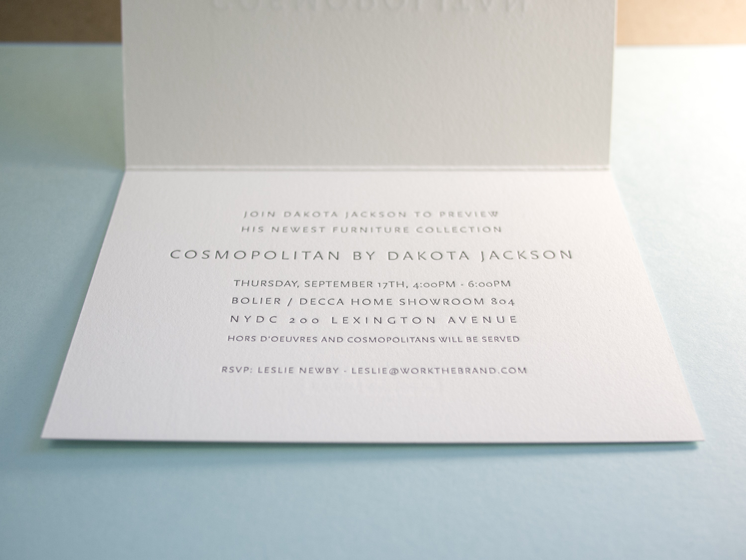 Folded Letterpress Card