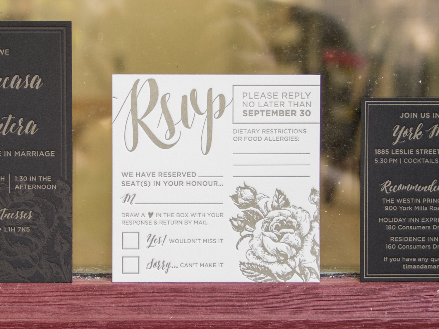 Letterpress RSVP Card