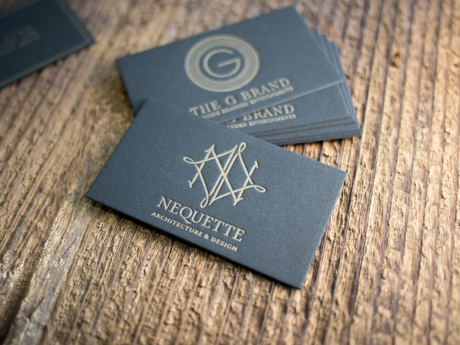 Black Letterpress Business Cards