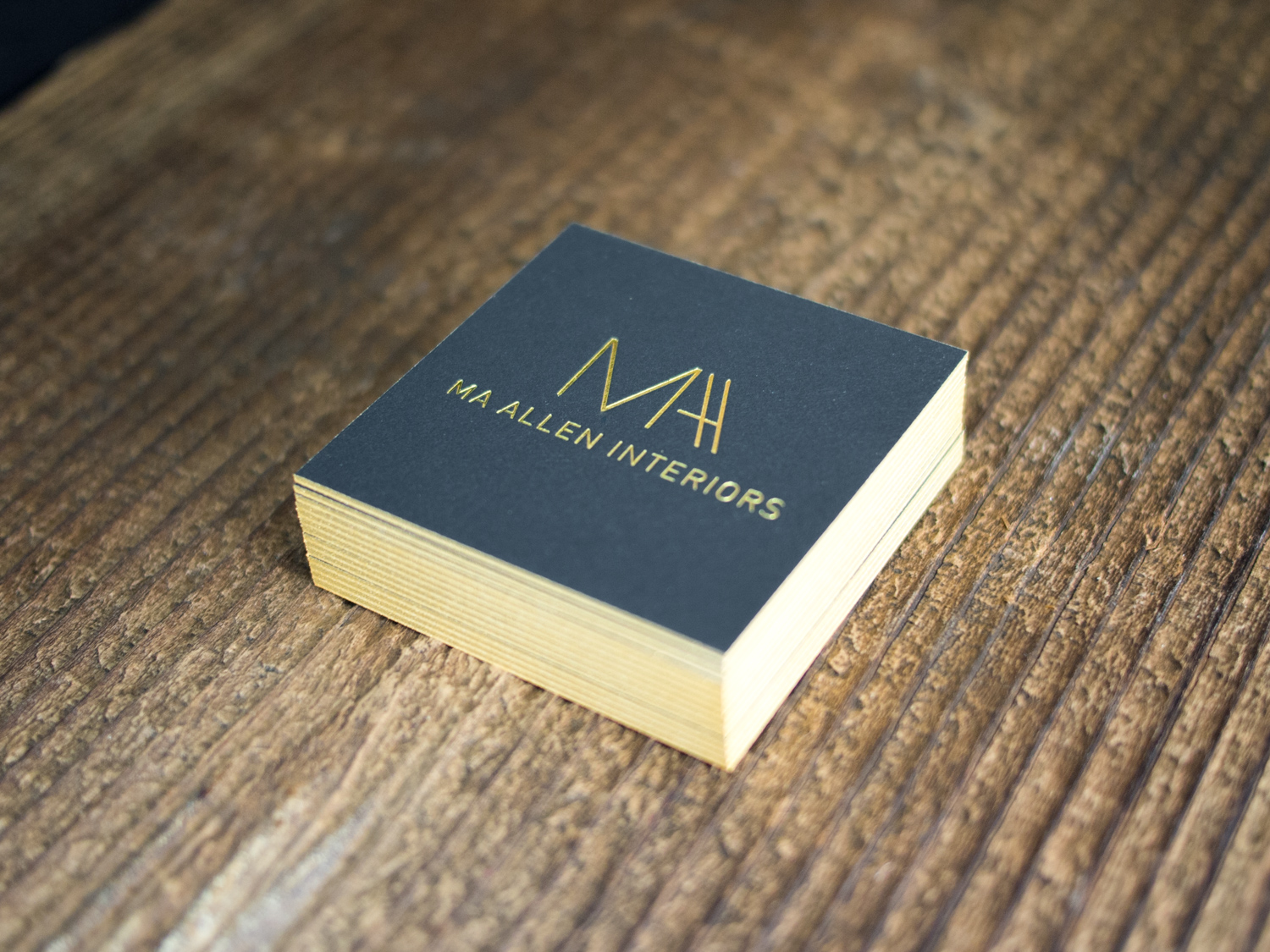 Gold and Black Business Cards