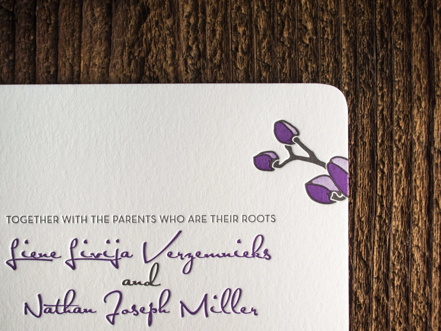 Orchid Wedding Invitation