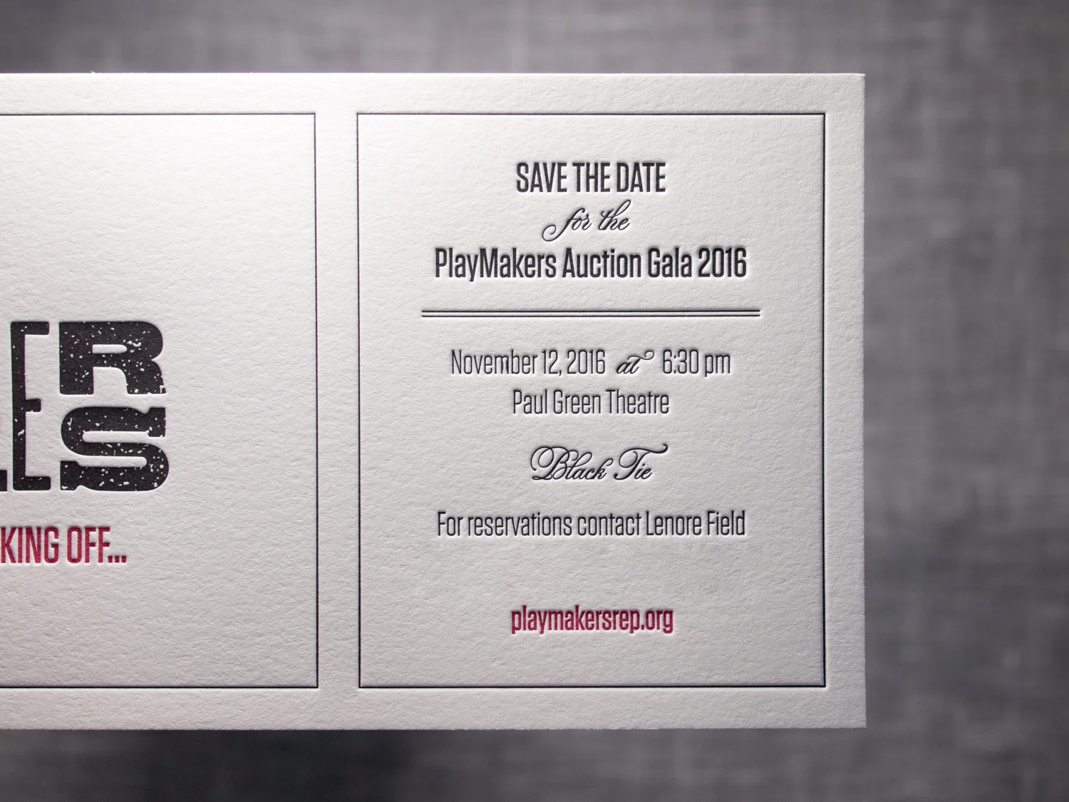 Black and Red Letterpress
