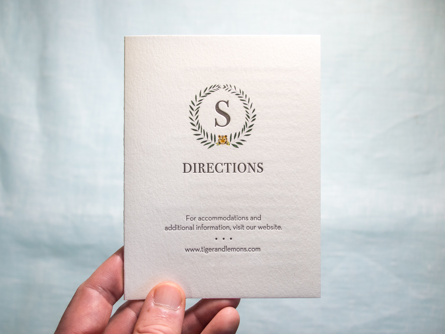 Letterpress Directions Booklet