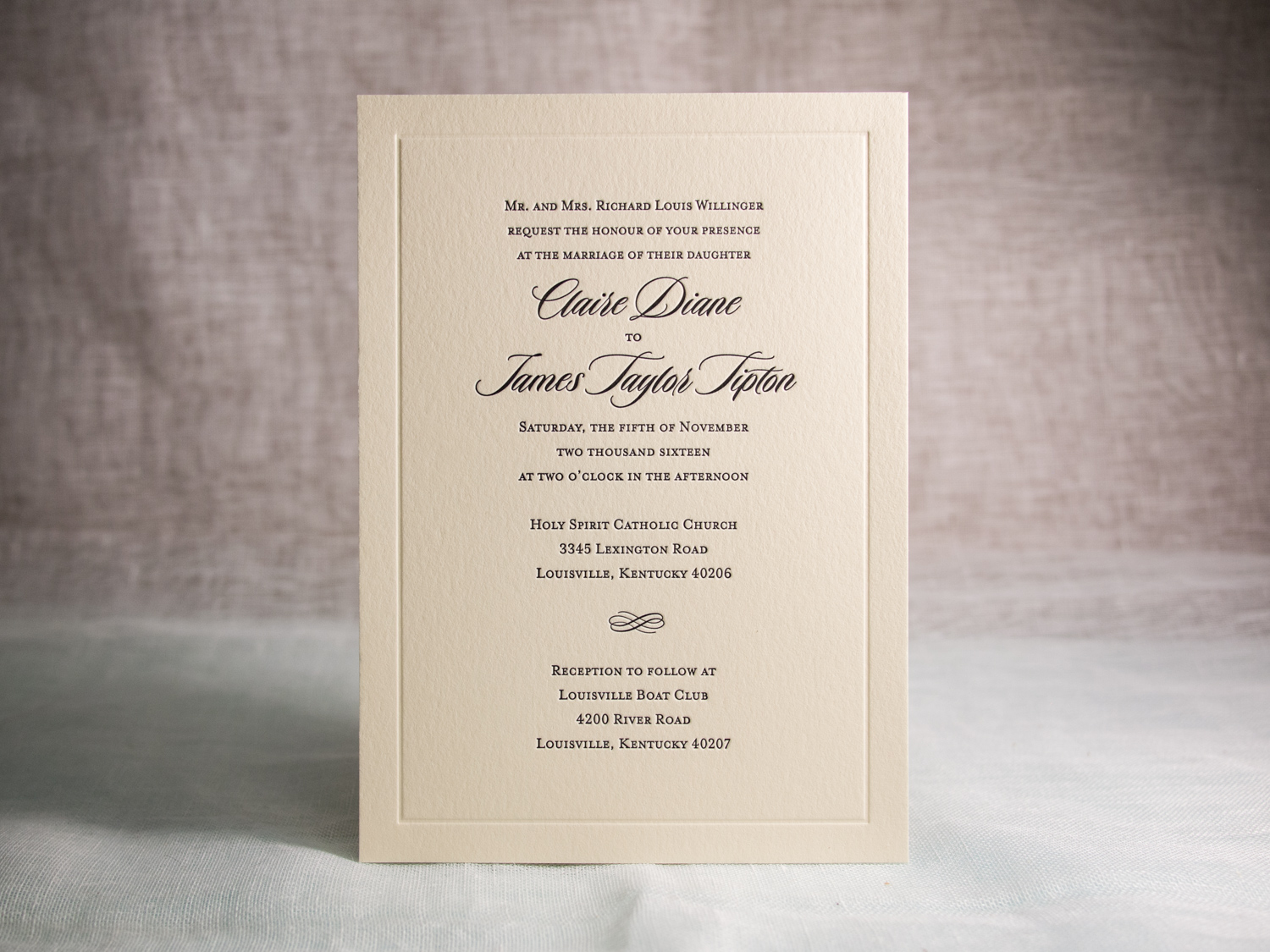 Vintage Letterpress Invitation