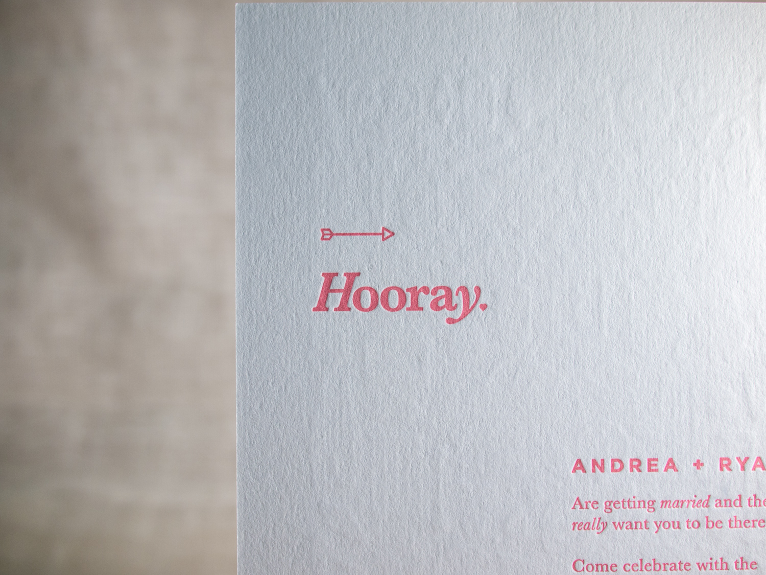 Colorplan Letterpress Invitation