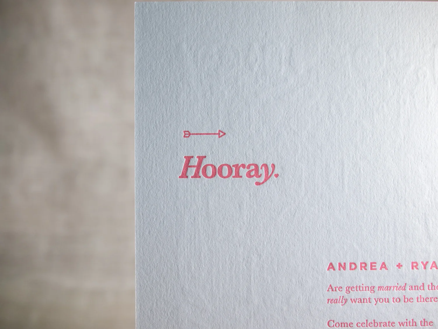 Colorplan Letterpress Invitation