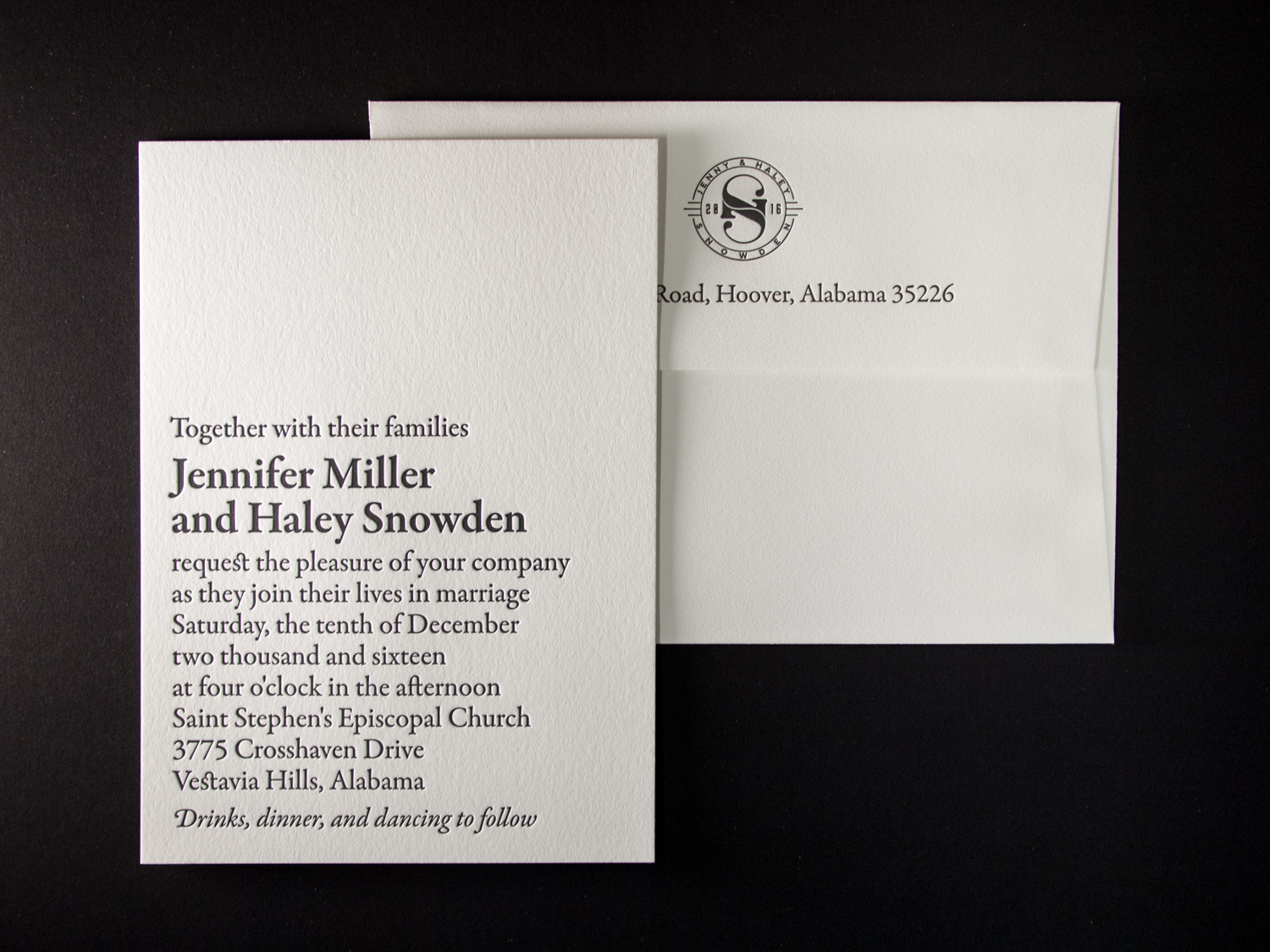 Letterpress Invite Set