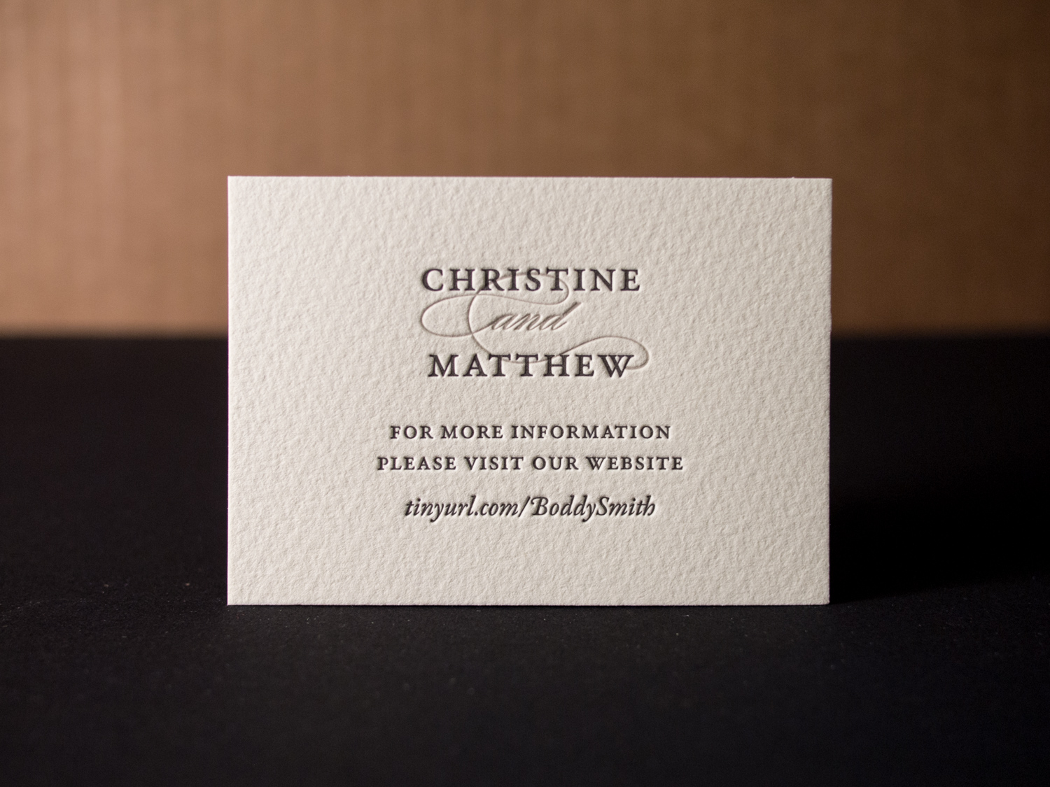 Letterpress Website Card