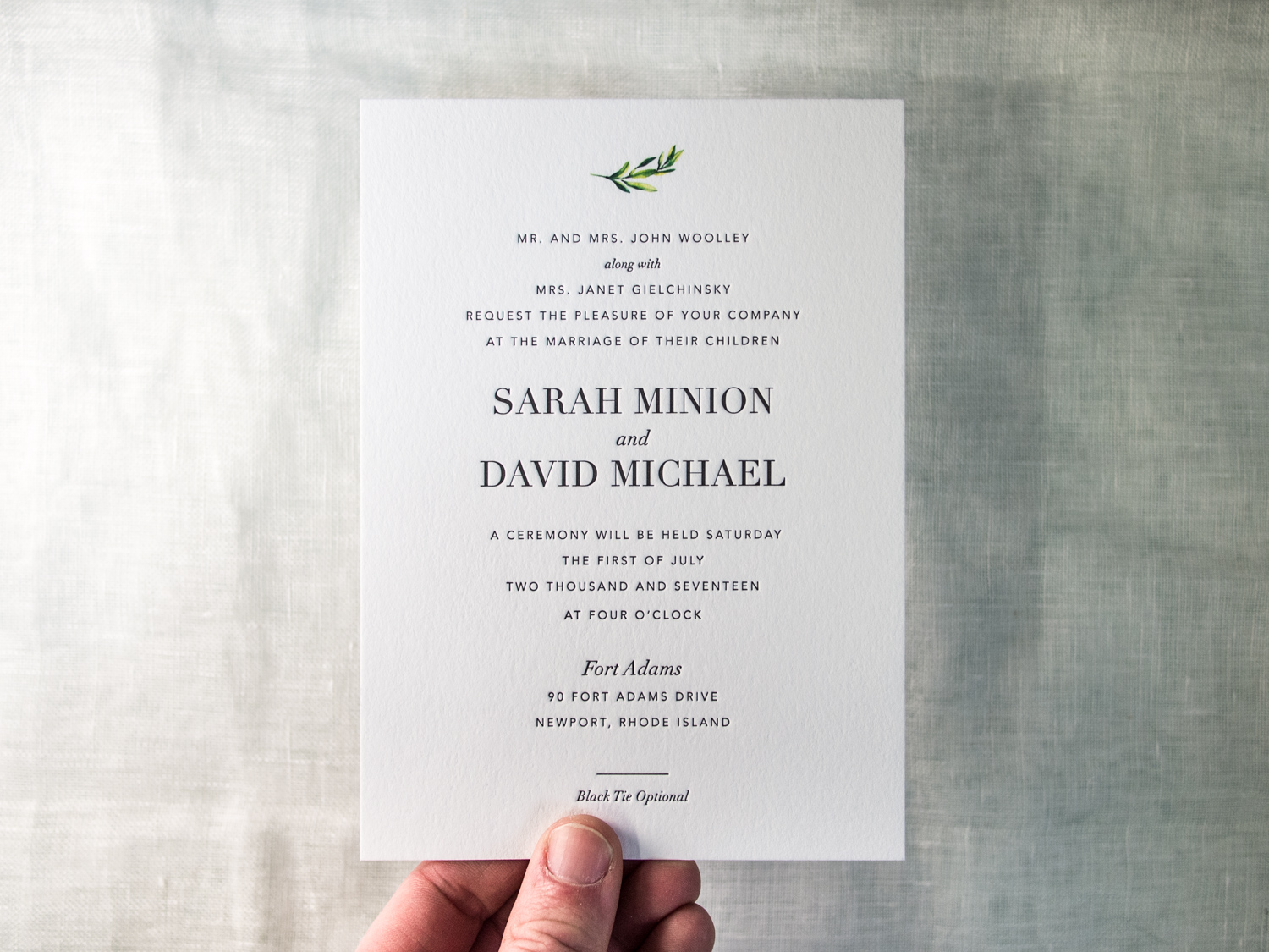 Letterpress Invitation