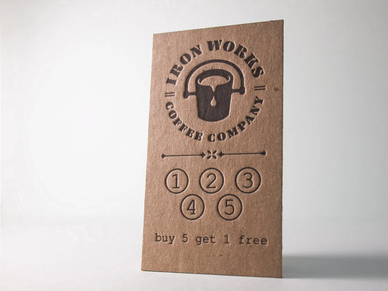 Letterpress Punch Card