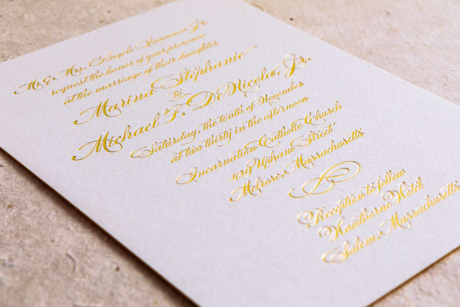 Gold Foil Calligraphy