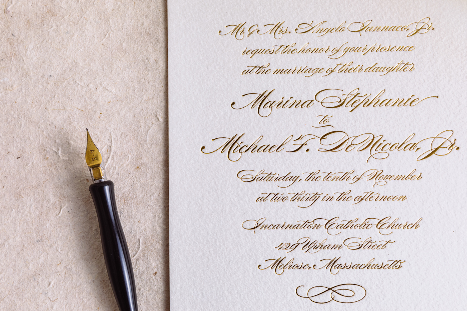 Gold Foil Invitation