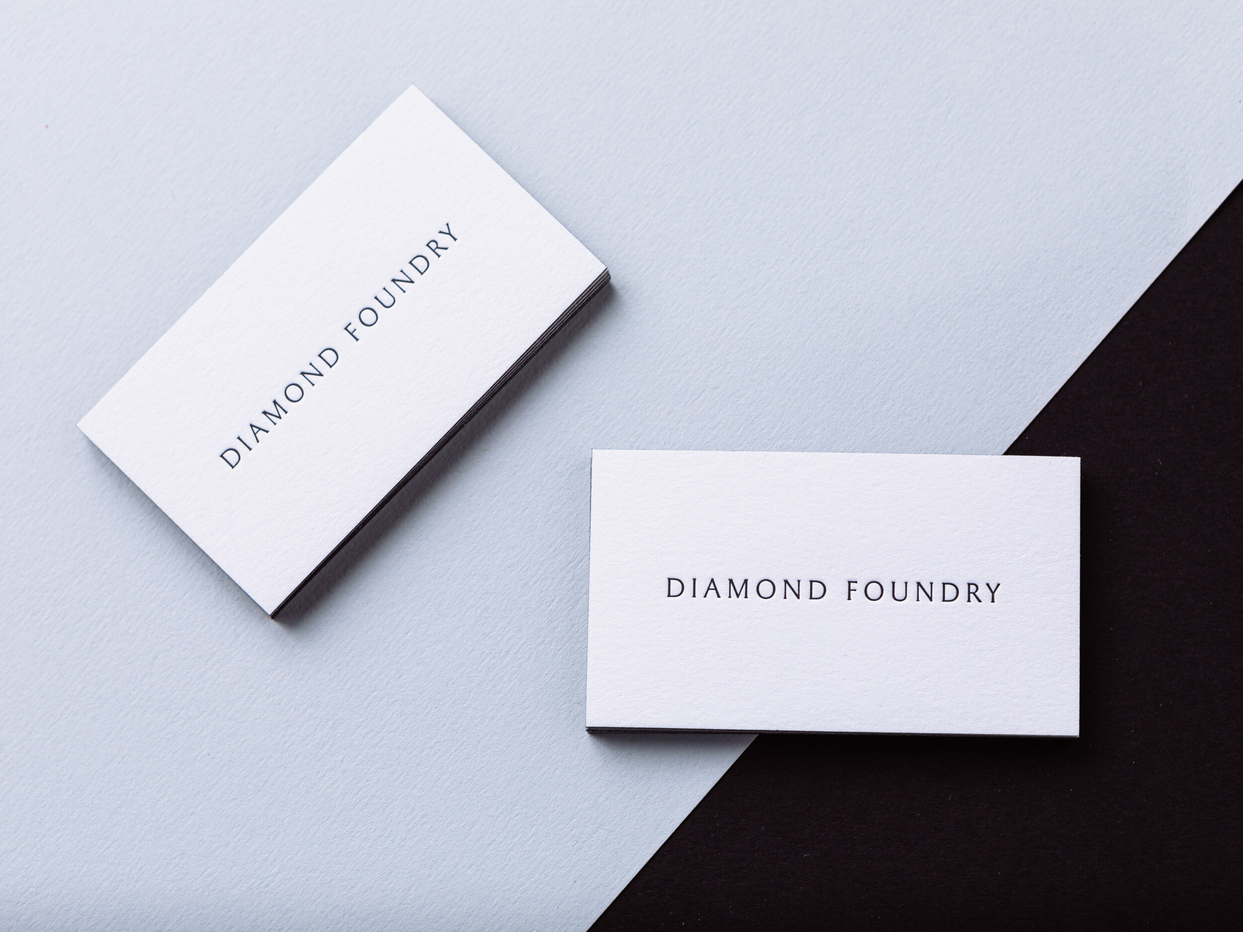 Black &amp; White Letterpress Business Cards