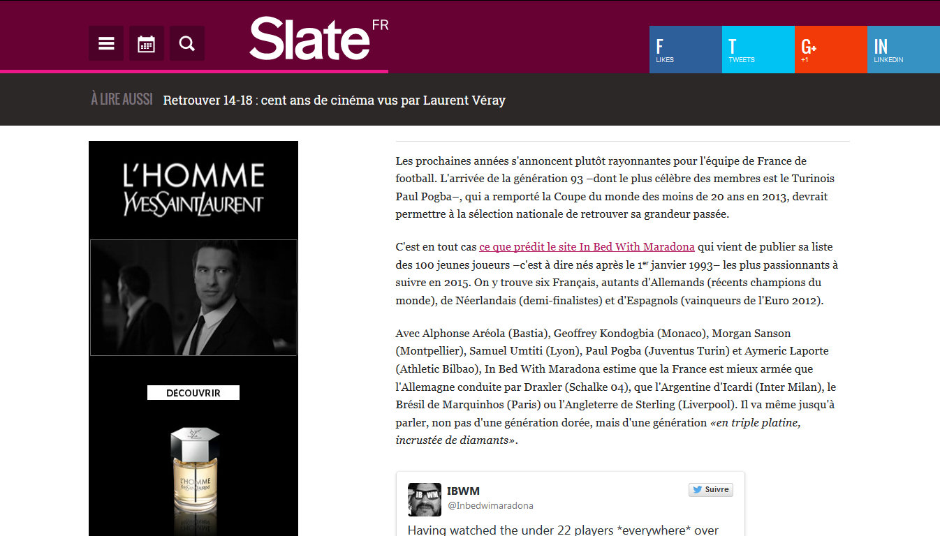 Slate, France, December 2014