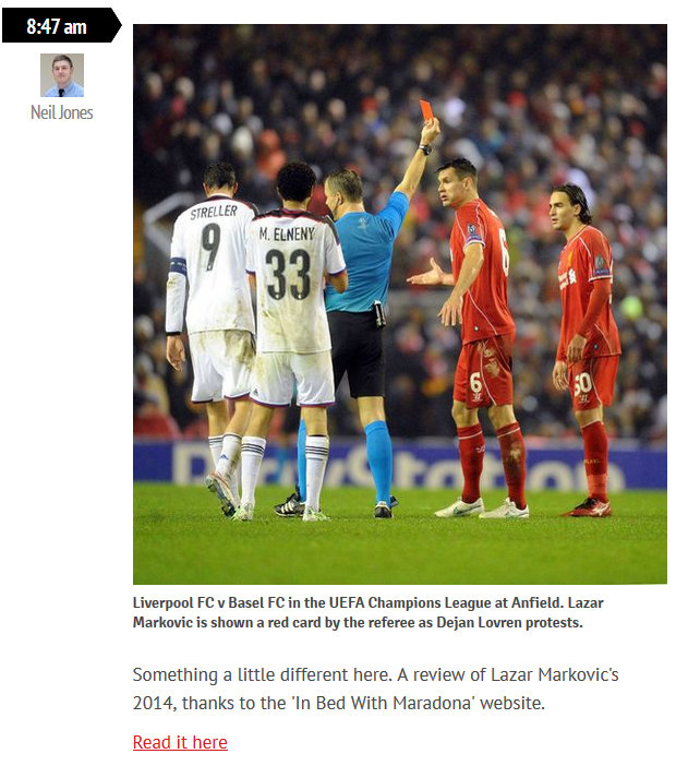 Liverpool Echo, UK, December 2014