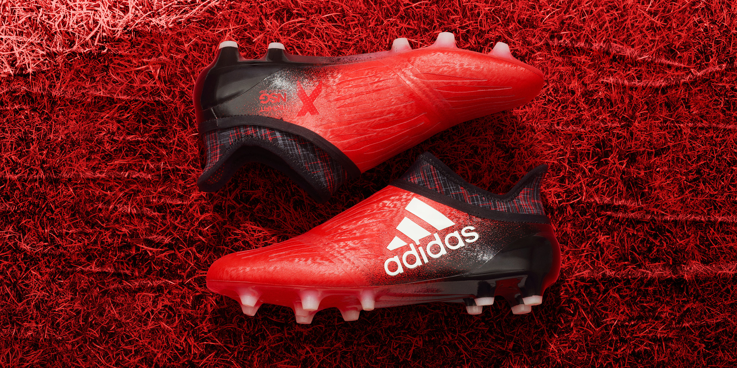 red messi boots