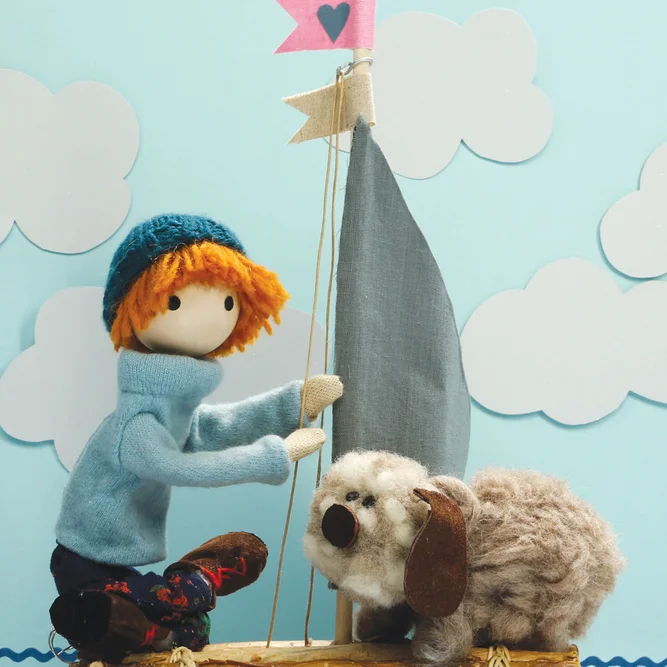 Sailing with his dog, Foggy