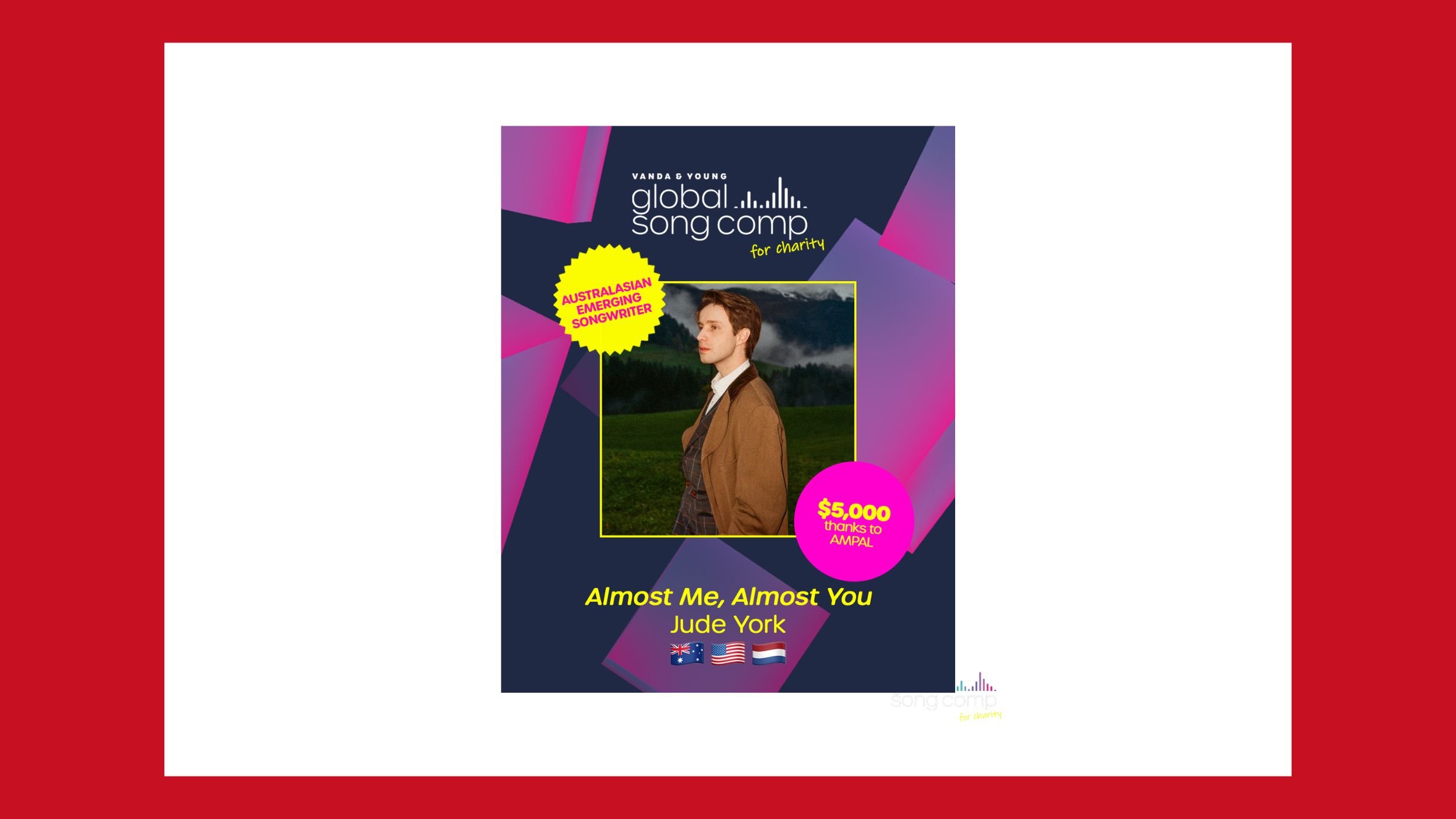  Jude York Wins AMPAL-Sponsored Emerging Songwriter Award at 2025 Vanda &amp; Young Global Songwriting Competition 