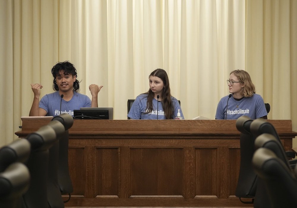 High school students, frustrated by lack of climate education, press for change