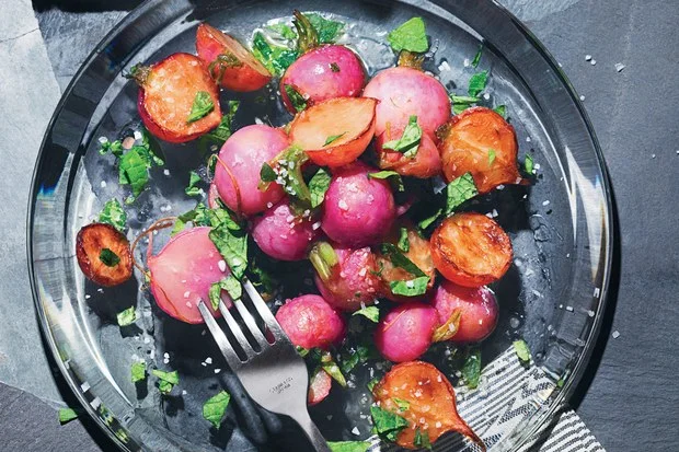 Roasted Radishes with Brown Butter, Lemon, and Radish Tops.jpg