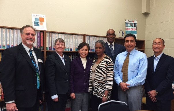Left to Right: Chuck Jehle (Program Director), Biz Steinberg (MCSC Board Secretary), Kay Mardon (SBA Representative), Sandra Wells (SBA OWBO Program Manager), Ken Crawford (SBA), Gabe Quiroz (MCSC Instructor), Michael Chen (MCSC Board Treasurer)