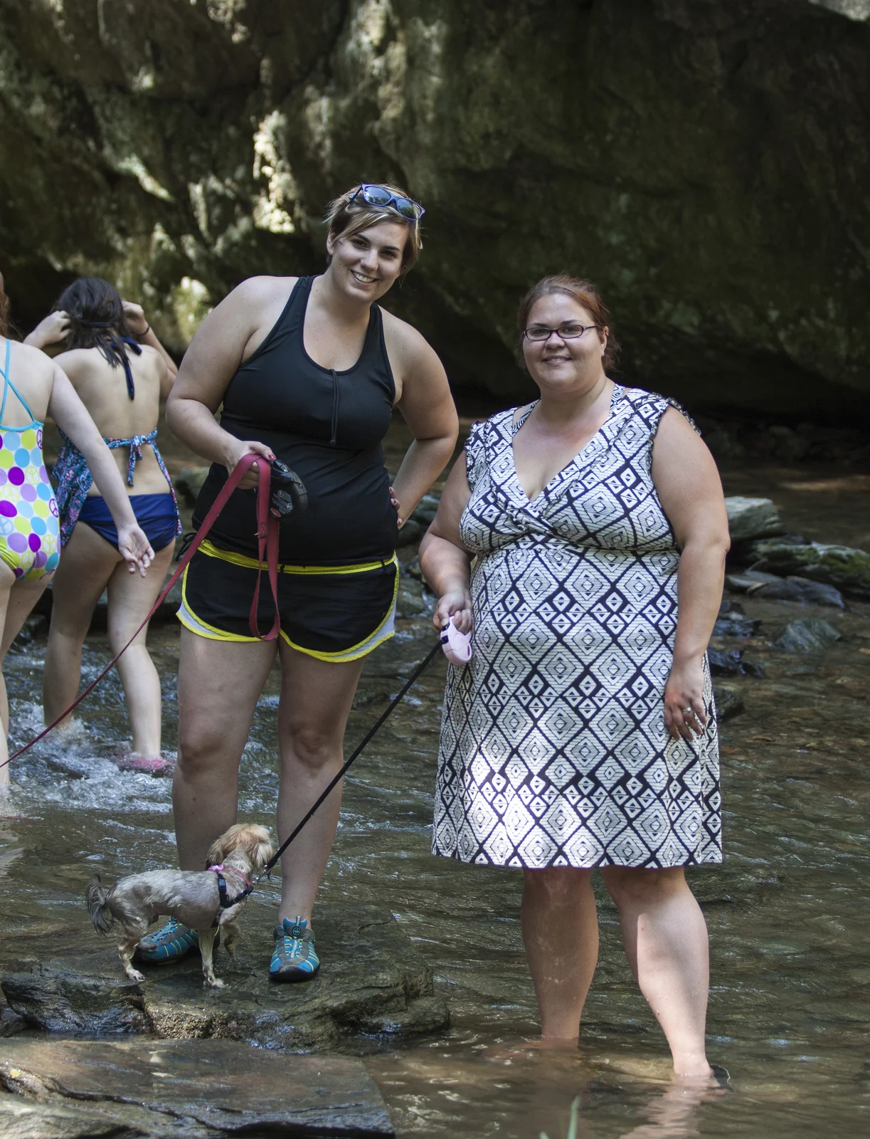Kerry and Justine. The falls were just to the left.