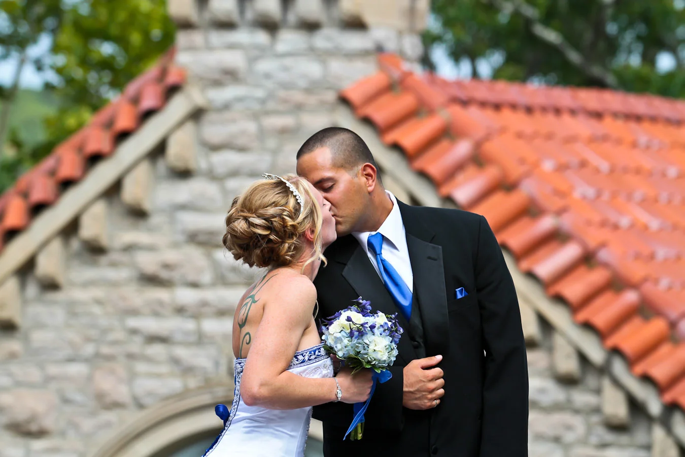 "We just love our wedding photos. We can't stop looking at them over and over. They are amazing." Clint and Lesley, Moore, Oklahoma - Married in Eureka Springs Arkansas.