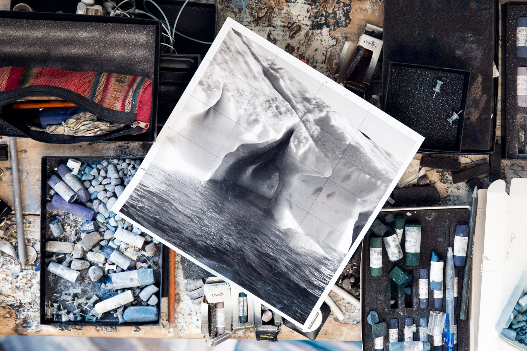 Artist Zaria Forman in her Brooklyn Studio for Gant